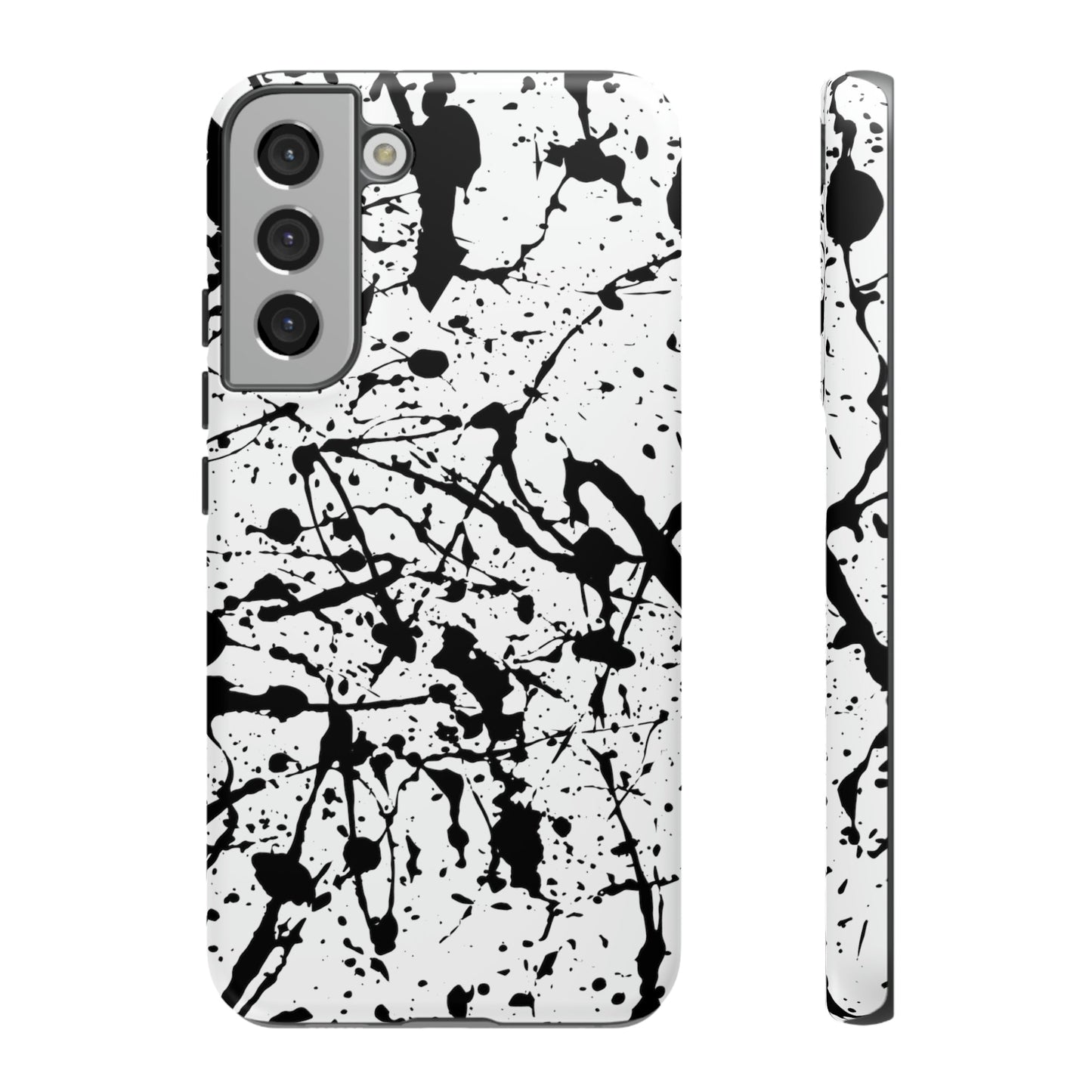 Phone Case-BLACK SPLATTER | Tough-Samsung Galaxy S22 Plus-Matte-PhoneCaseBoss-Phone-Best-Phone-Cases