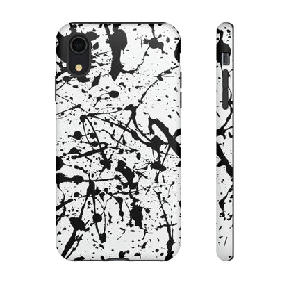 Phone Case-BLACK SPLATTER | Tough-iPhone XR-Matte-PhoneCaseBoss-Phone-Best-Phone-Cases