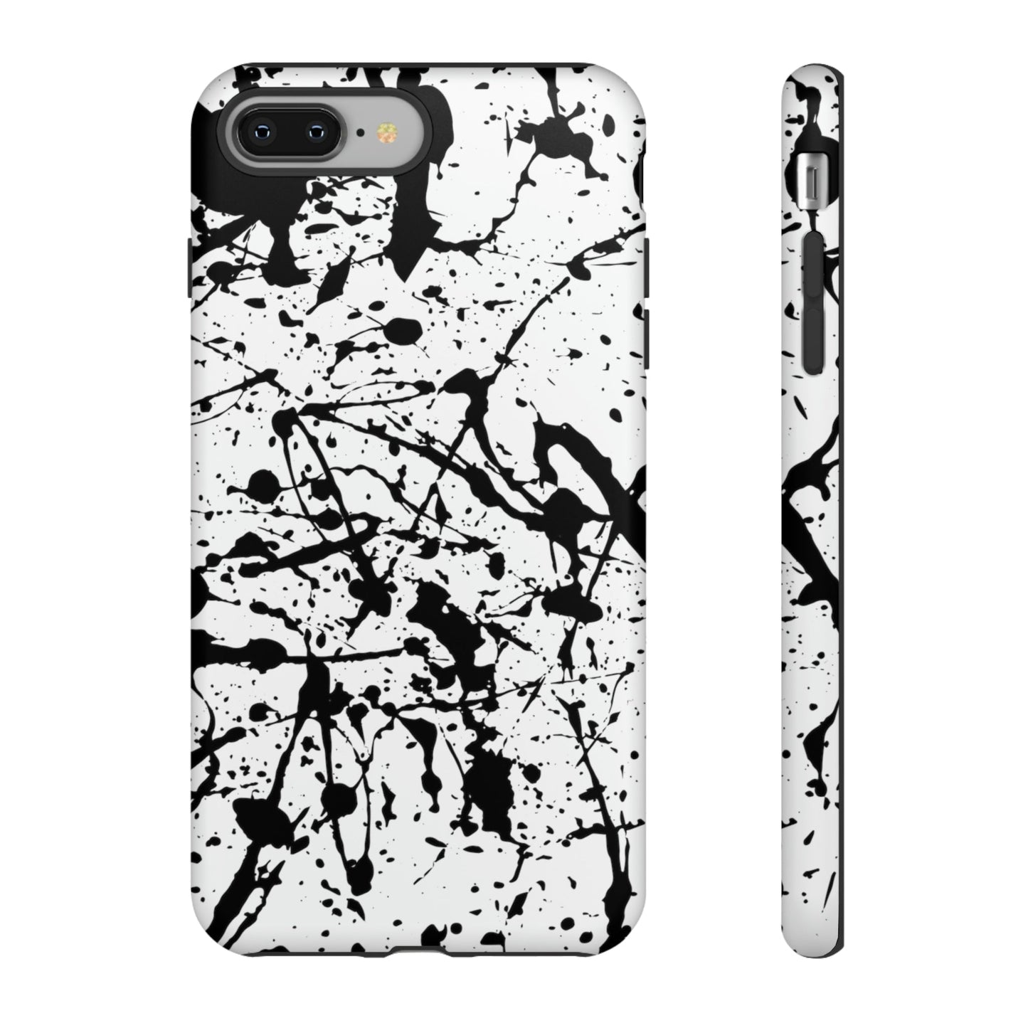 Phone Case-BLACK SPLATTER | Tough-iPhone 8 Plus-Matte-PhoneCaseBoss-Phone-Best-Phone-Cases