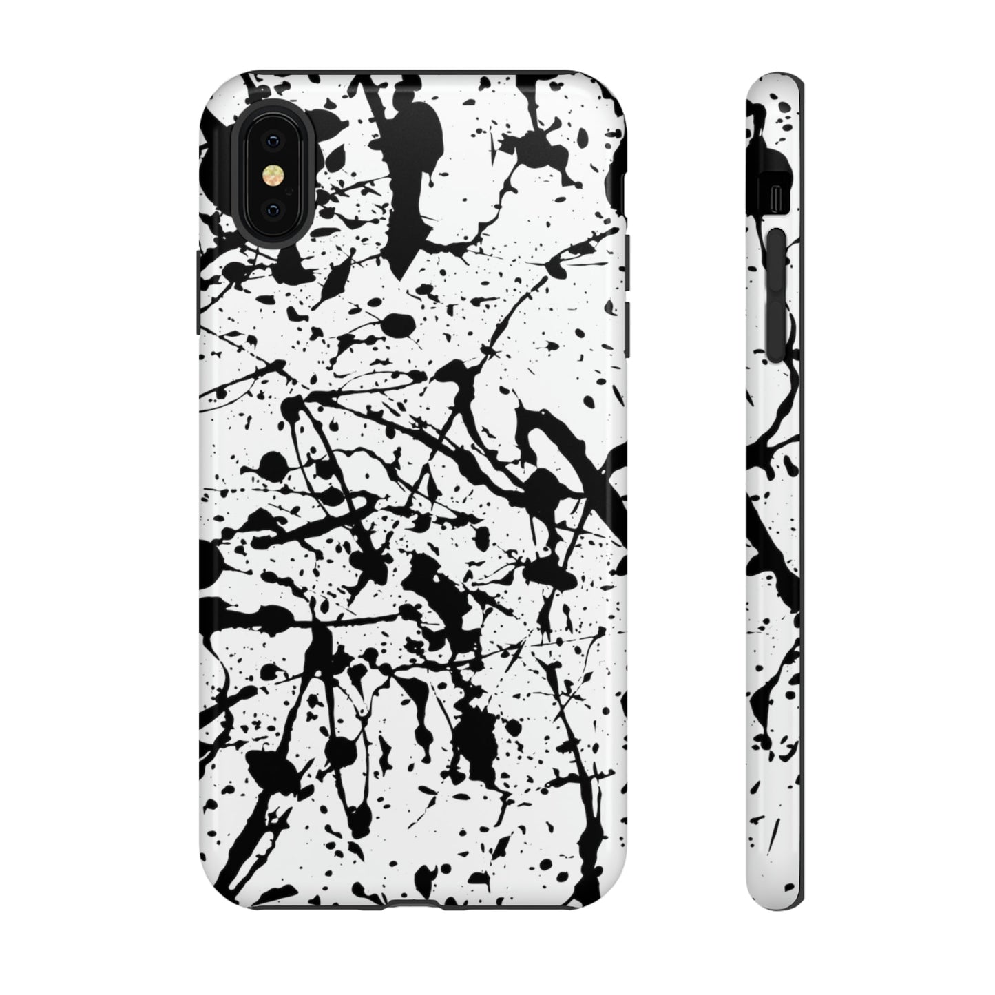 Phone Case-BLACK SPLATTER | Tough-iPhone XS MAX-Glossy-PhoneCaseBoss-Phone-Best-Phone-Cases