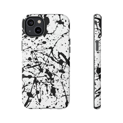 Phone Case-BLACK SPLATTER | Tough-iPhone 14 Plus-Matte-PhoneCaseBoss-Phone-Best-Phone-Cases