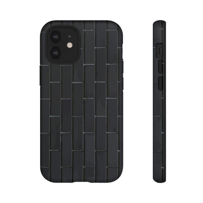 Phone Case-BLACK WALL | Tough-iPhone 12 Mini-Matte-PhoneCaseBoss-Phone-Best-Phone-Cases