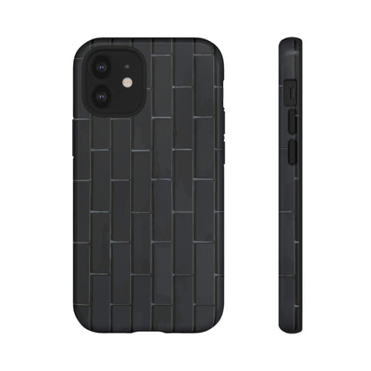 Phone Case-BLACK WALL | Tough-iPhone 12 Mini-Glossy-PhoneCaseBoss-Phone-Best-Phone-Cases