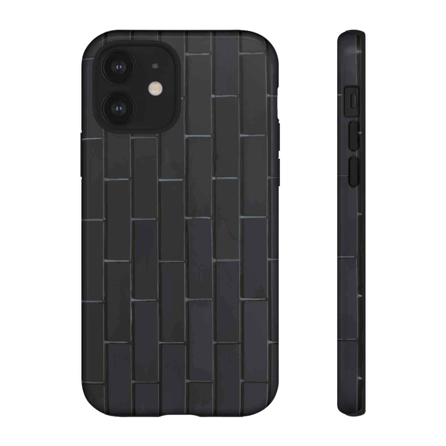 Phone Case-BLACK WALL | Tough-iPhone 12-Glossy-PhoneCaseBoss-Phone-Best-Phone-Cases