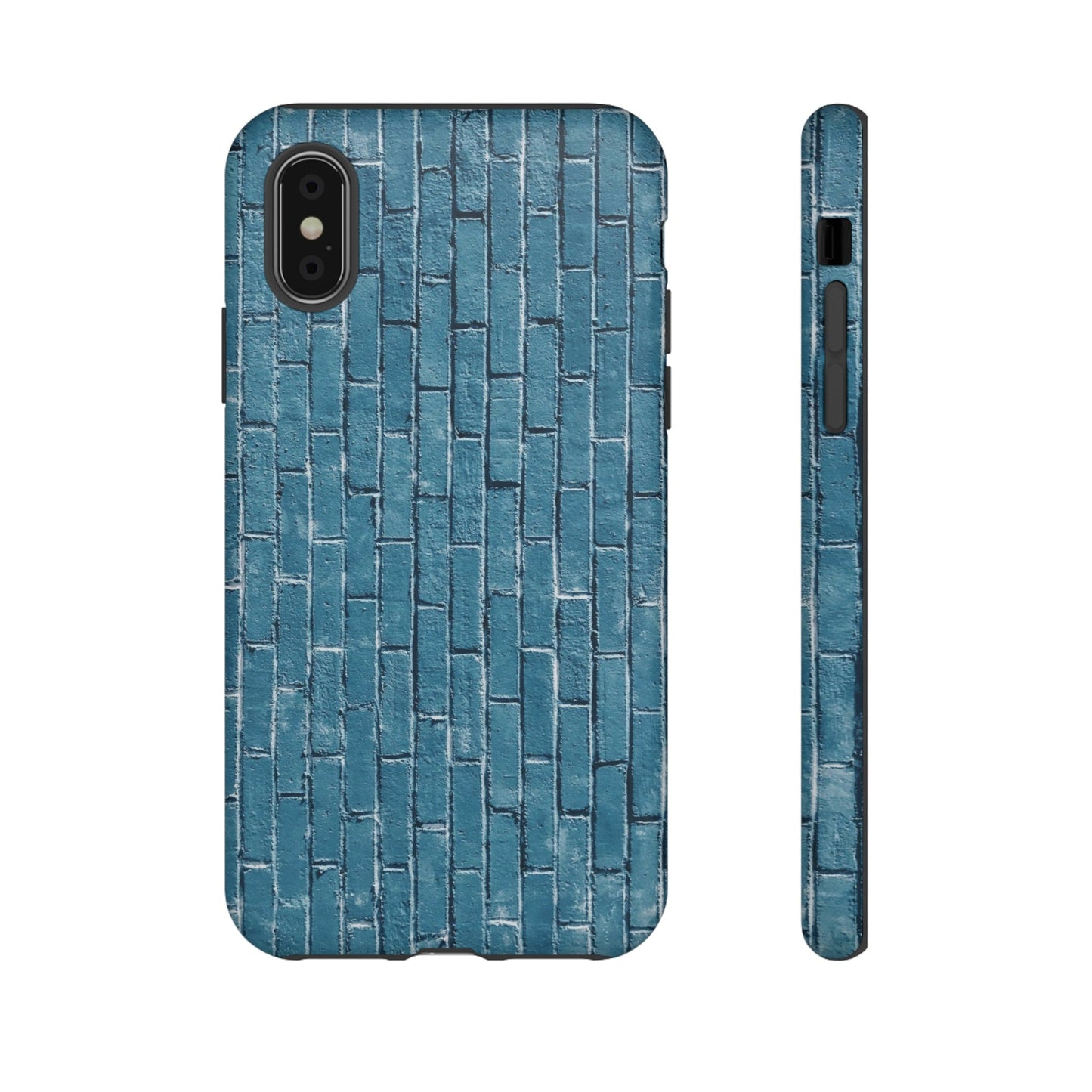 Phone Case-BLUE BRICK WALL | Tough-iPhone X-Matte-PhoneCaseBoss-Phone-Best-Phone-Cases