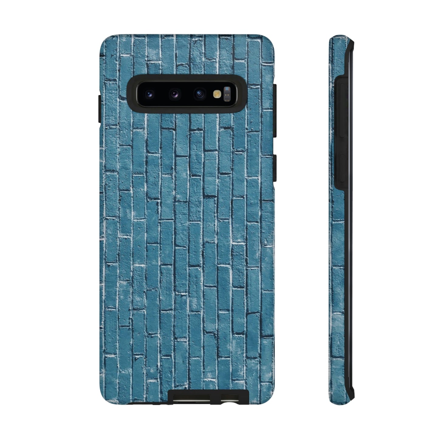 Phone Case-BLUE BRICK WALL | Tough-Samsung Galaxy S10-Matte-PhoneCaseBoss-Phone-Best-Phone-Cases