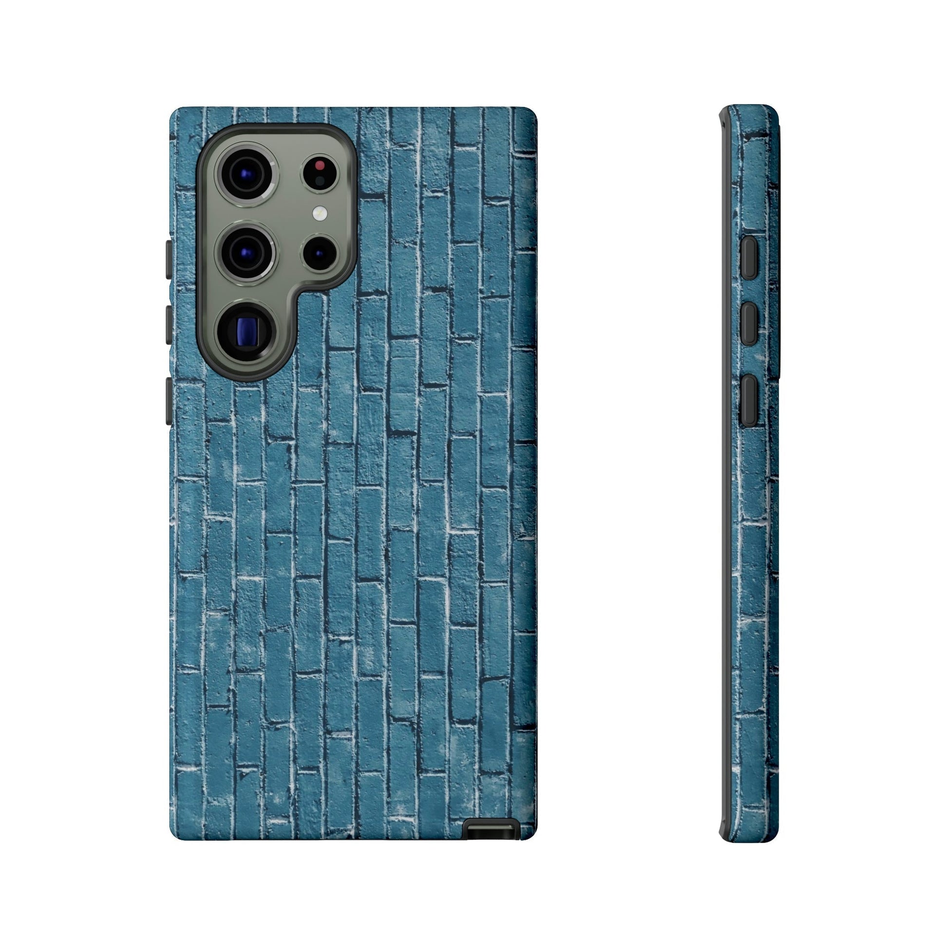 Phone Case-BLUE BRICK WALL | Tough-Samsung Galaxy S23 Ultra-Glossy-PhoneCaseBoss-Phone-Best-Phone-Cases