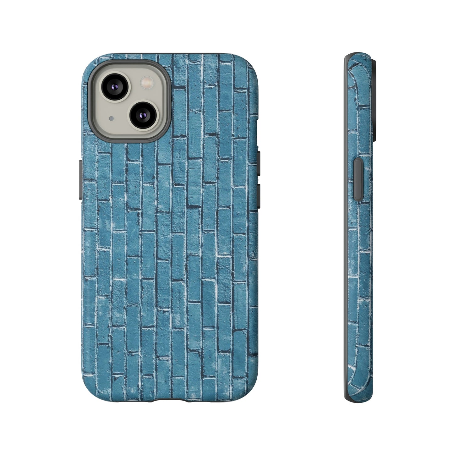 Phone Case-BLUE BRICK WALL | Tough-iPhone 14-Matte-PhoneCaseBoss-Phone-Best-Phone-Cases