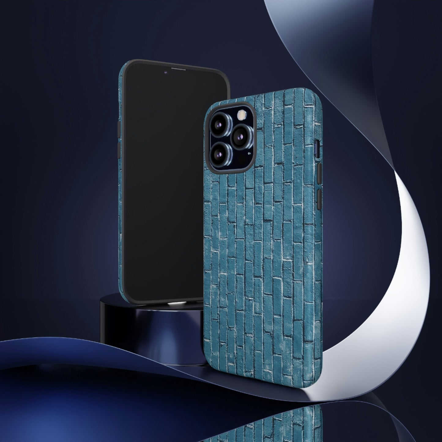 Phone Case-BLUE BRICK WALL | Tough-PhoneCaseBoss-Phone-Best-Phone-Cases