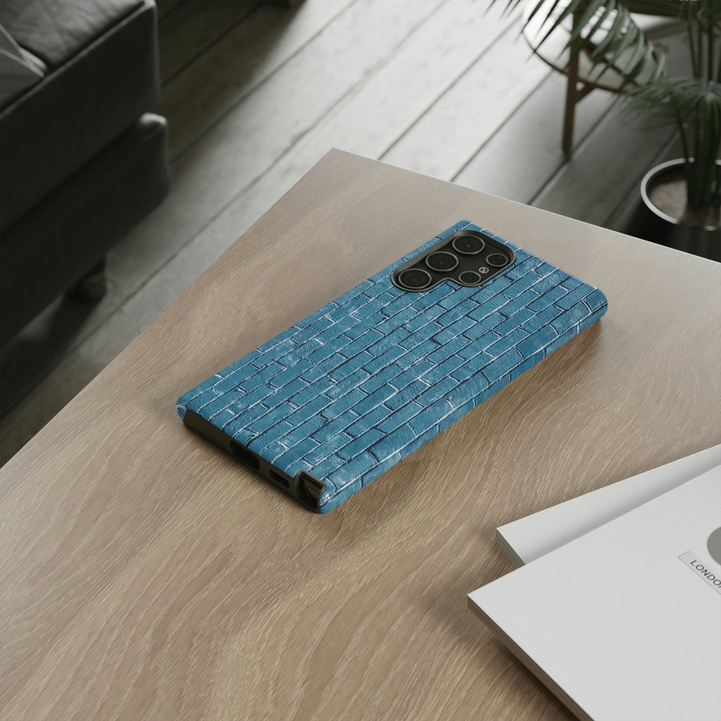 Phone Case-BLUE BRICK WALL | Tough-PhoneCaseBoss-Phone-Best-Phone-Cases