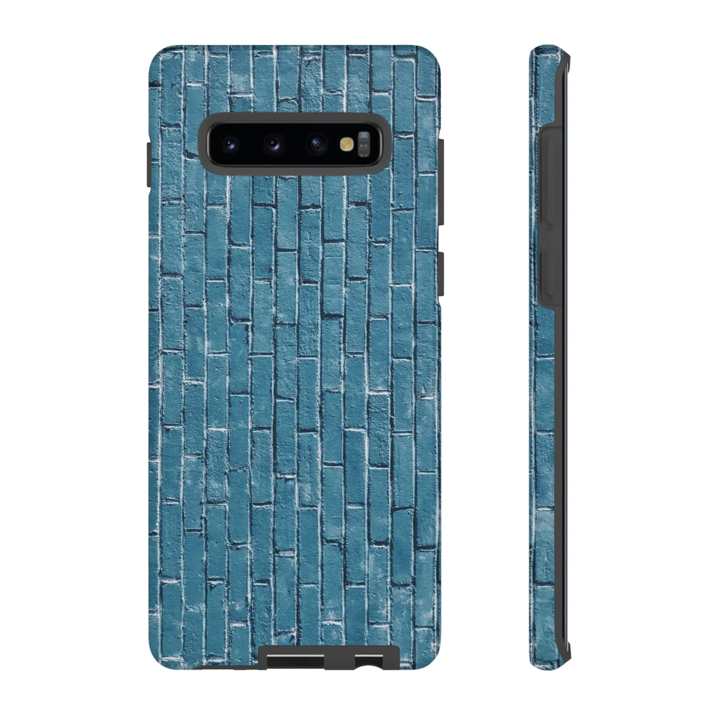 Phone Case-BLUE BRICK WALL | Tough-Samsung Galaxy S10 Plus-Glossy-PhoneCaseBoss-Phone-Best-Phone-Cases