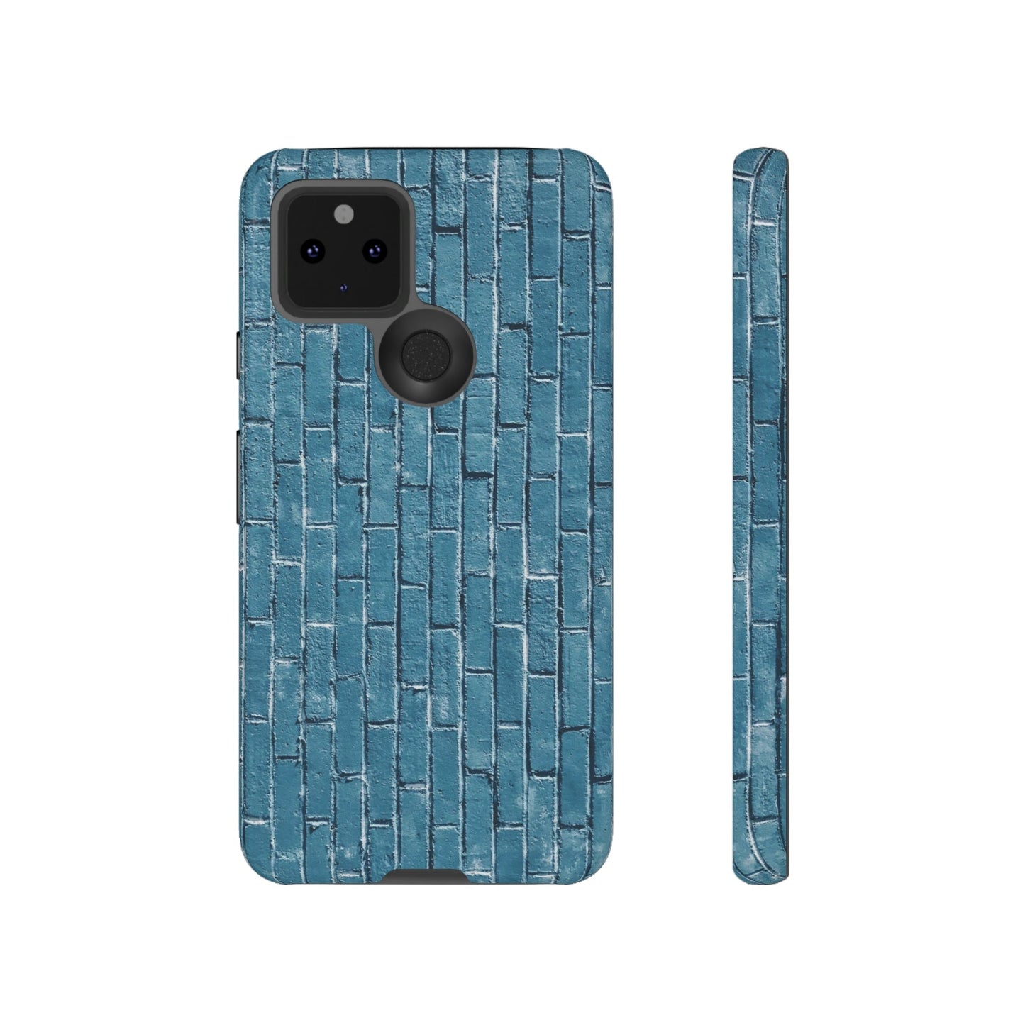 Phone Case-BLUE BRICK WALL | Tough-Google Pixel 5 5G-Glossy-PhoneCaseBoss-Phone-Best-Phone-Cases