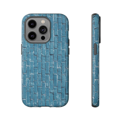 Phone Case-BLUE BRICK WALL | Tough-iPhone 14 Pro-Matte-PhoneCaseBoss-Phone-Best-Phone-Cases