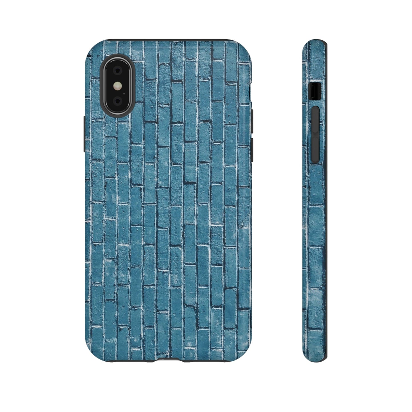 Phone Case-BLUE BRICK WALL | Tough-iPhone X-Glossy-PhoneCaseBoss-Phone-Best-Phone-Cases