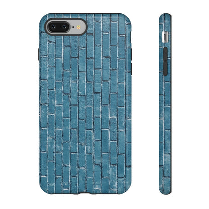 Phone Case-BLUE BRICK WALL | Tough-iPhone 8 Plus-Glossy-PhoneCaseBoss-Phone-Best-Phone-Cases