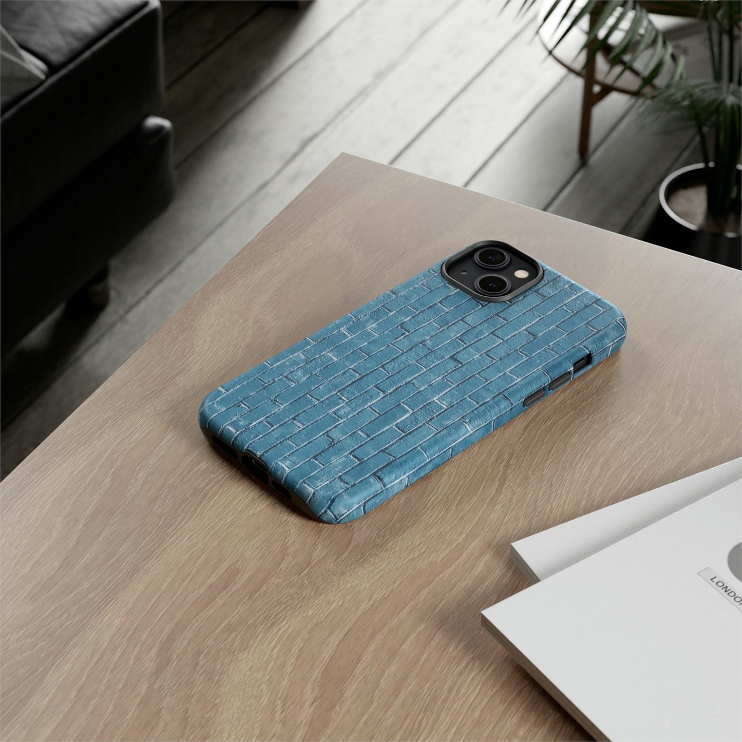 Phone Case-BLUE BRICK WALL | Tough-PhoneCaseBoss-Phone-Best-Phone-Cases