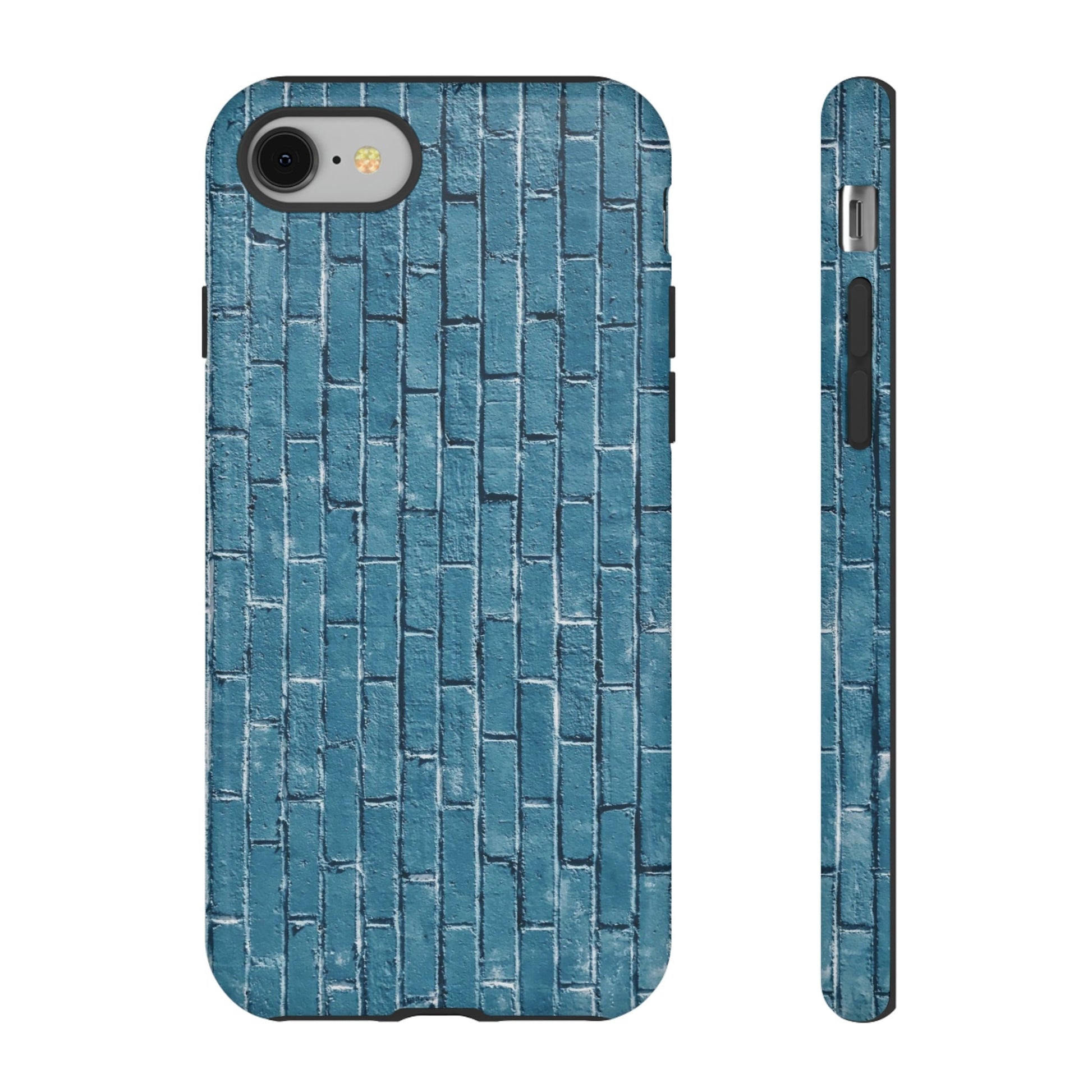 Phone Case-BLUE BRICK WALL | Tough-iPhone 8-Glossy-PhoneCaseBoss-Phone-Best-Phone-Cases