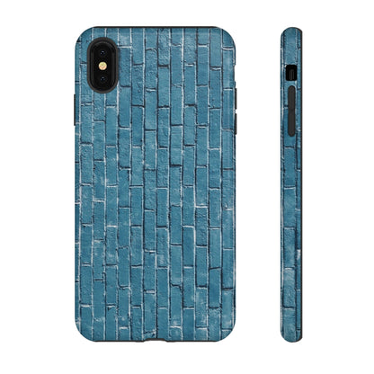 Phone Case-BLUE BRICK WALL | Tough-iPhone XS MAX-Glossy-PhoneCaseBoss-Phone-Best-Phone-Cases