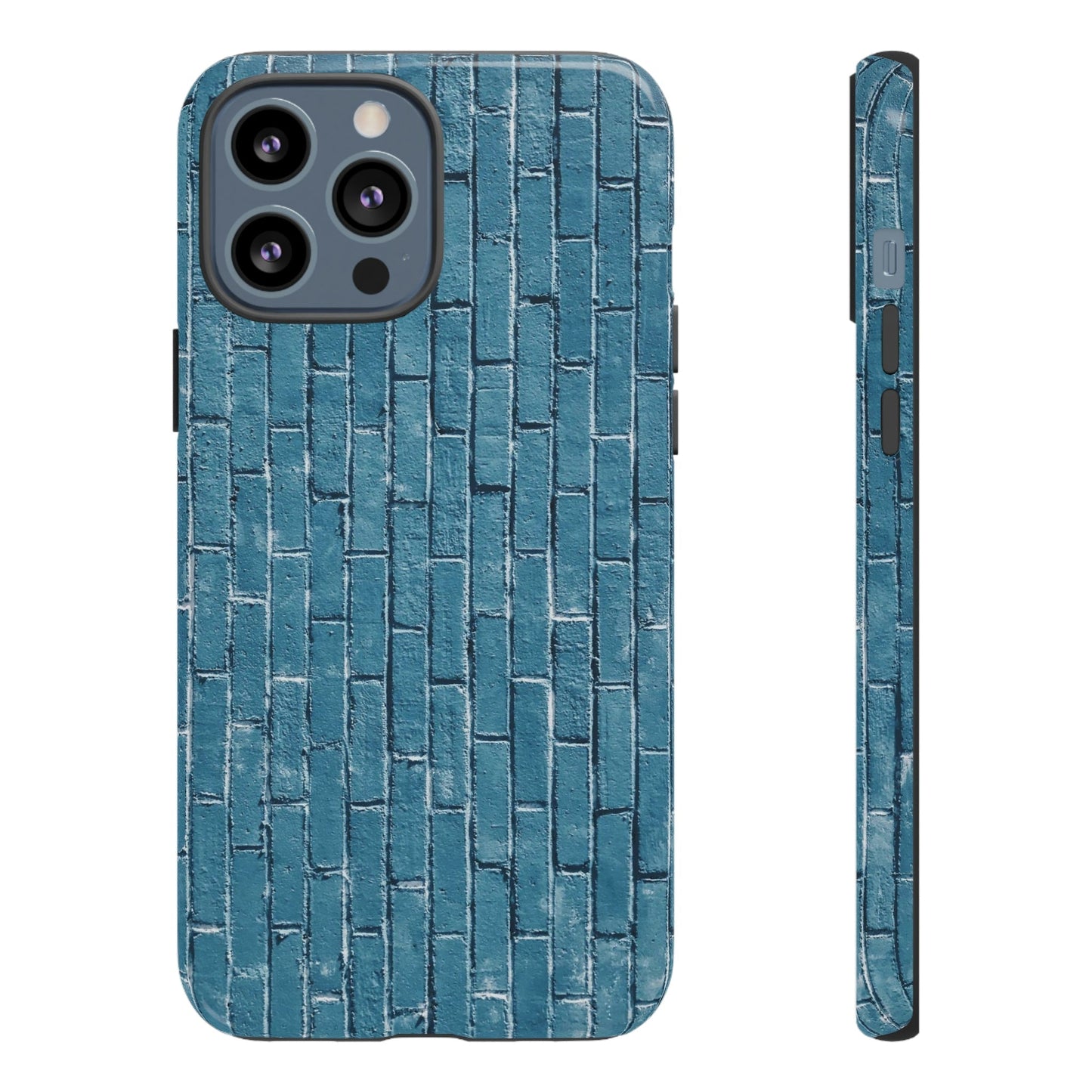 Phone Case-BLUE BRICK WALL | Tough-iPhone 13 Pro Max-Glossy-PhoneCaseBoss-Phone-Best-Phone-Cases