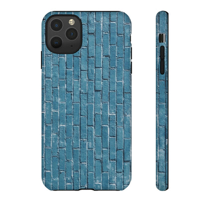 Phone Case-BLUE BRICK WALL | Tough-iPhone 11 Pro Max-Matte-PhoneCaseBoss-Phone-Best-Phone-Cases