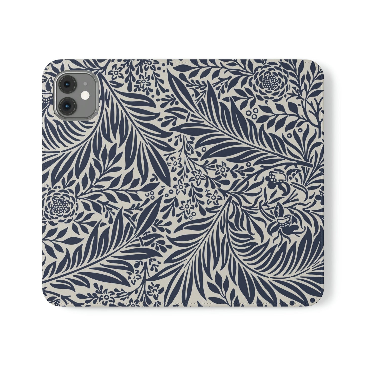 Phone Case-BLUE FLORAL | Folio-iPhone 11-PhoneCaseBoss-Phone-Best-Phone-Cases