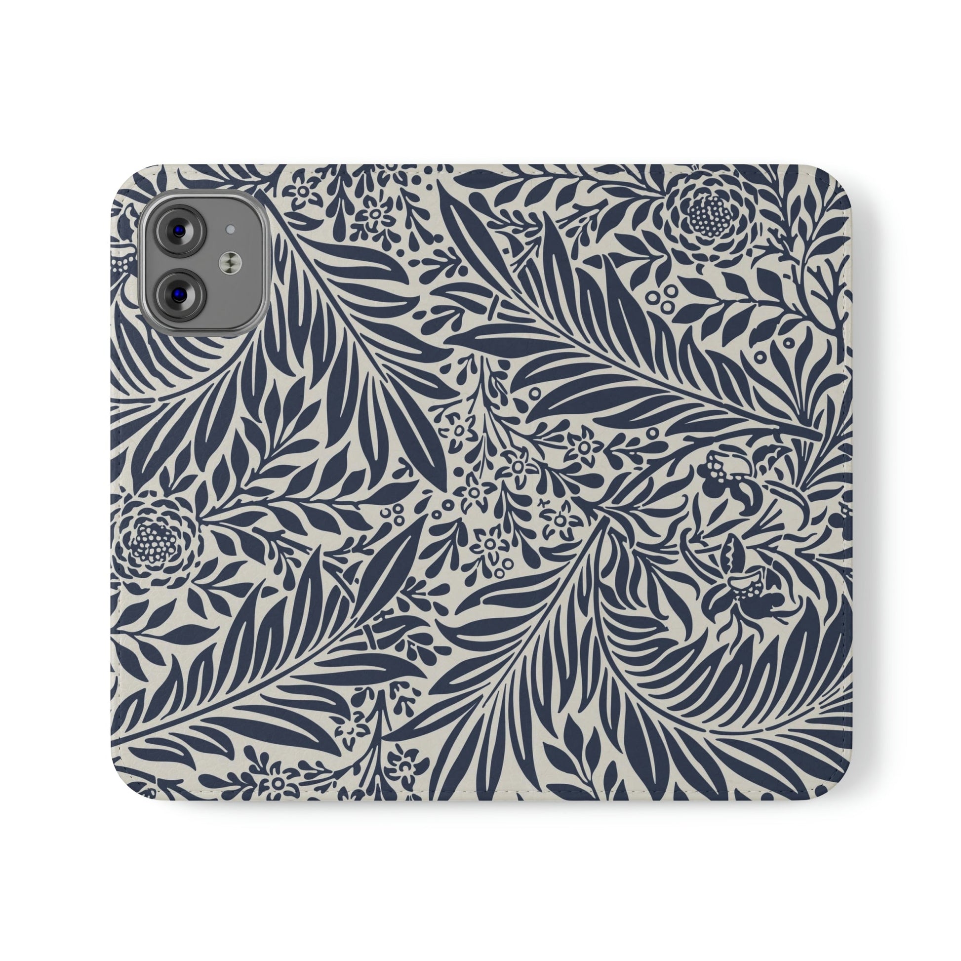 Phone Case-BLUE FLORAL | Folio-iPhone 12 Mini-PhoneCaseBoss-Phone-Best-Phone-Cases