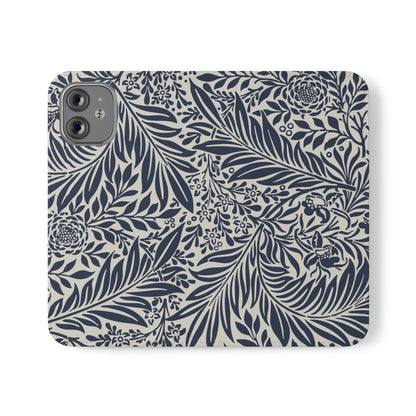 Phone Case-BLUE FLORAL | Folio-iPhone 12 Mini-PhoneCaseBoss-Phone-Best-Phone-Cases