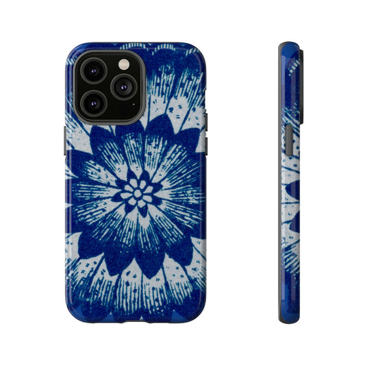 Phone Case-BLUE FLOWER | Tough-iPhone 14 Pro Max-Glossy-PhoneCaseBoss-Phone-Best-Phone-Cases