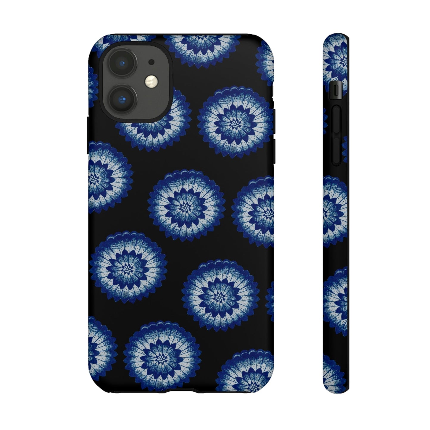 Phone Case-BLUE FLOWERS | Tough-iPhone 11-Matte-PhoneCaseBoss-Phone-Best-Phone-Cases