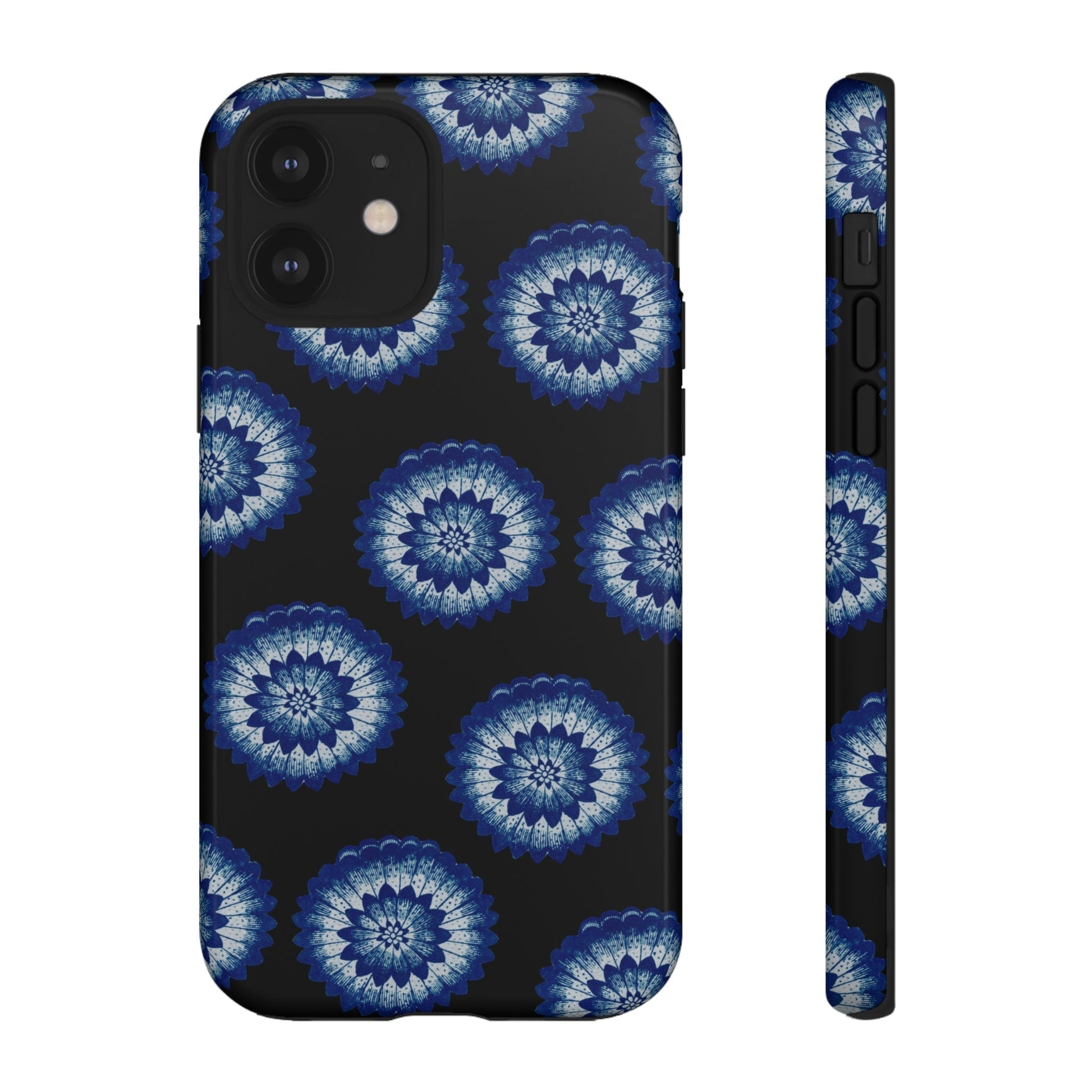 Phone Case-BLUE FLOWERS | Tough-iPhone 12-Glossy-PhoneCaseBoss-Phone-Best-Phone-Cases