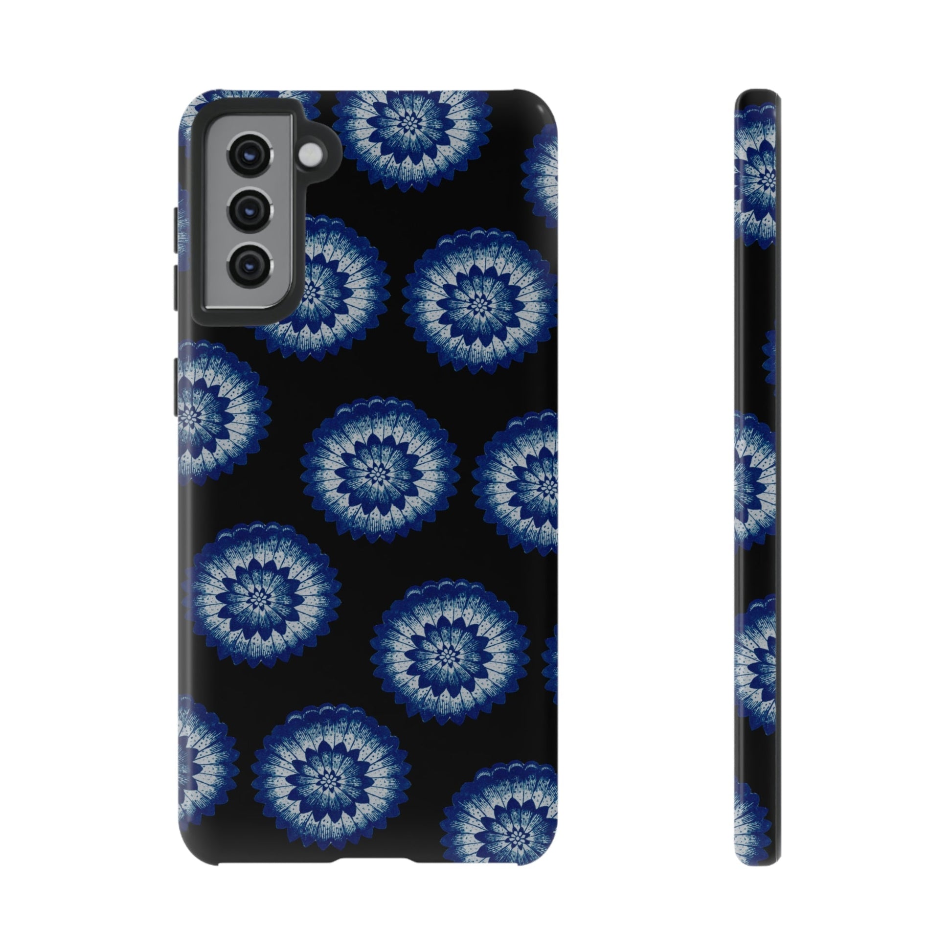 Phone Case-BLUE FLOWERS | Tough-Samsung Galaxy S21 Plus-Glossy-PhoneCaseBoss-Phone-Best-Phone-Cases