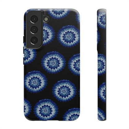 Phone Case-BLUE FLOWERS | Tough-Samsung Galaxy S22-Matte-PhoneCaseBoss-Phone-Best-Phone-Cases