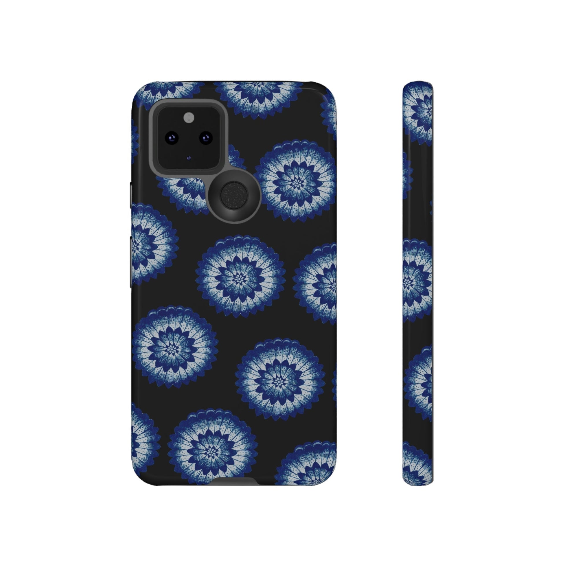 Phone Case-BLUE FLOWERS | Tough-Google Pixel 5 5G-Glossy-PhoneCaseBoss-Phone-Best-Phone-Cases