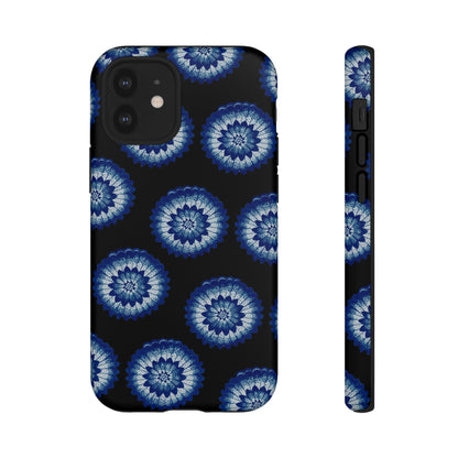 Phone Case-BLUE FLOWERS | Tough-iPhone 12 Mini-Matte-PhoneCaseBoss-Phone-Best-Phone-Cases