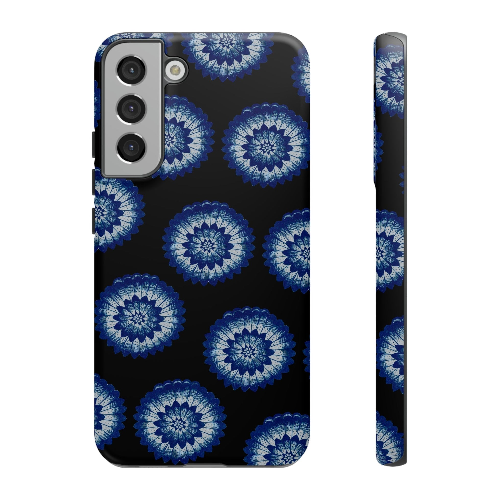 Phone Case-BLUE FLOWERS | Tough-Samsung Galaxy S22 Plus-Matte-PhoneCaseBoss-Phone-Best-Phone-Cases