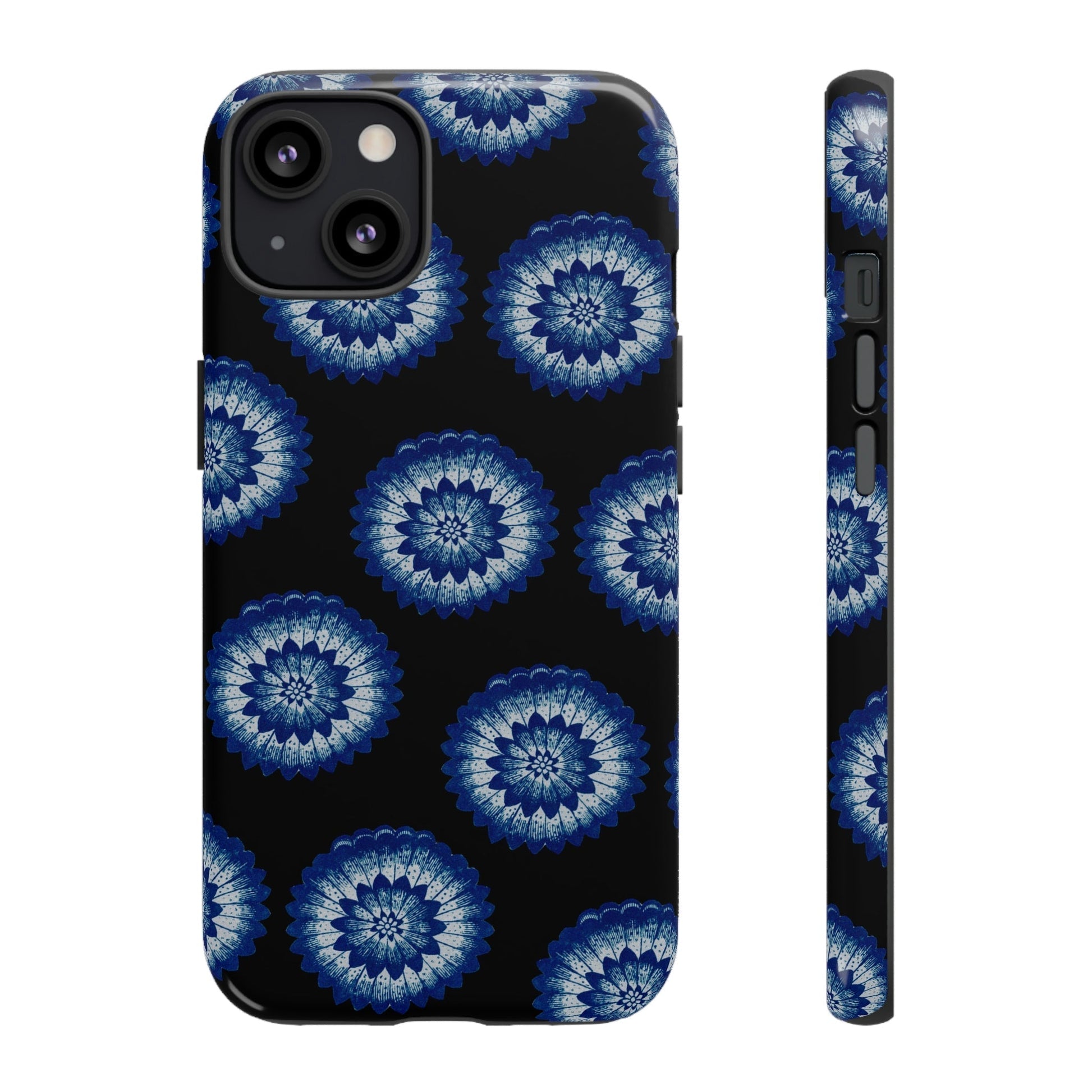 Phone Case-BLUE FLOWERS | Tough-iPhone 13-Glossy-PhoneCaseBoss-Phone-Best-Phone-Cases