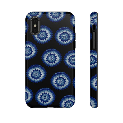 Phone Case-BLUE FLOWERS | Tough-iPhone XS-Glossy-PhoneCaseBoss-Phone-Best-Phone-Cases