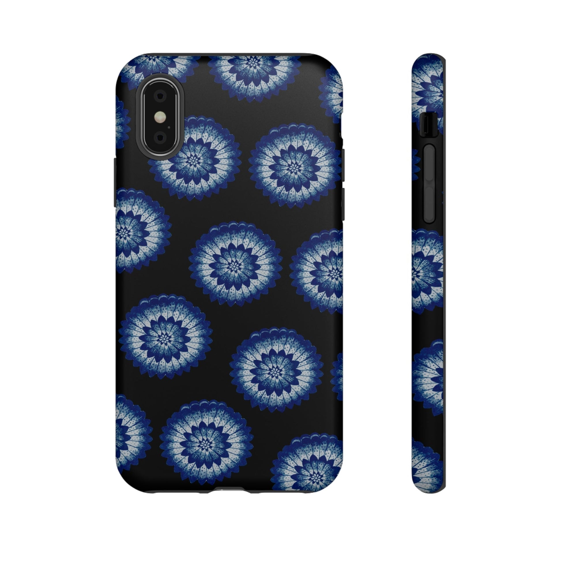 Phone Case-BLUE FLOWERS | Tough-iPhone XS-Matte-PhoneCaseBoss-Phone-Best-Phone-Cases