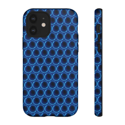 Phone Case-BLUE LATHER | Tough-iPhone 12-Glossy-PhoneCaseBoss-Phone-Best-Phone-Cases