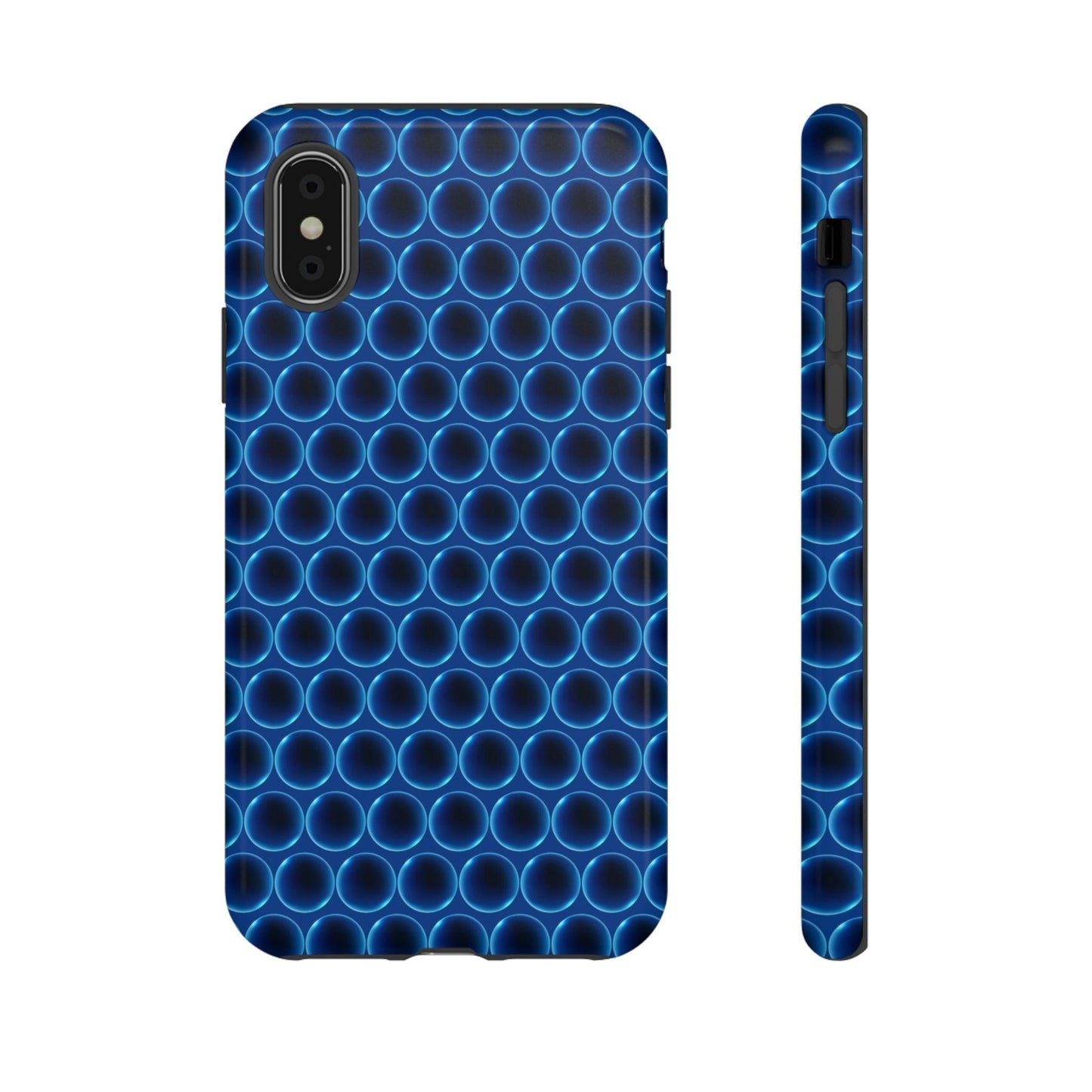 Phone Case-BLUE LATHER | Tough-iPhone XS-Glossy-PhoneCaseBoss-Phone-Best-Phone-Cases