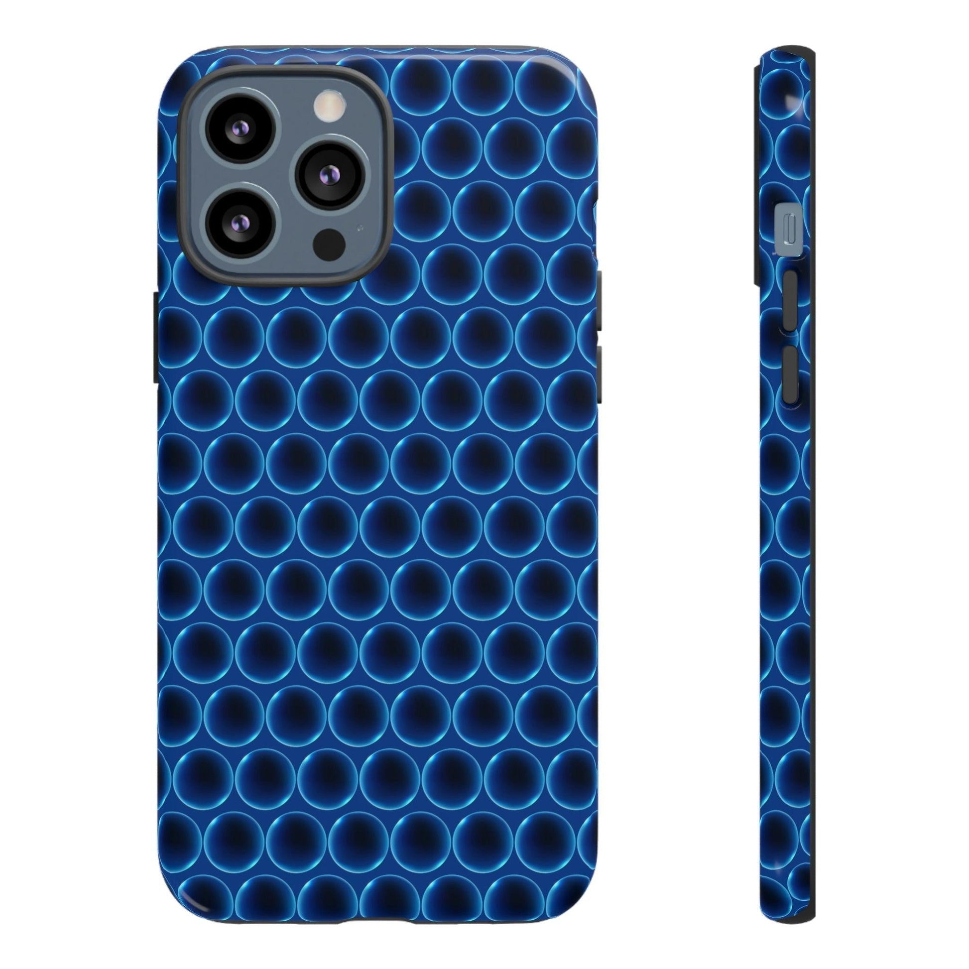 Phone Case-BLUE LATHER | Tough-iPhone 13 Pro Max-Glossy-PhoneCaseBoss-Phone-Best-Phone-Cases