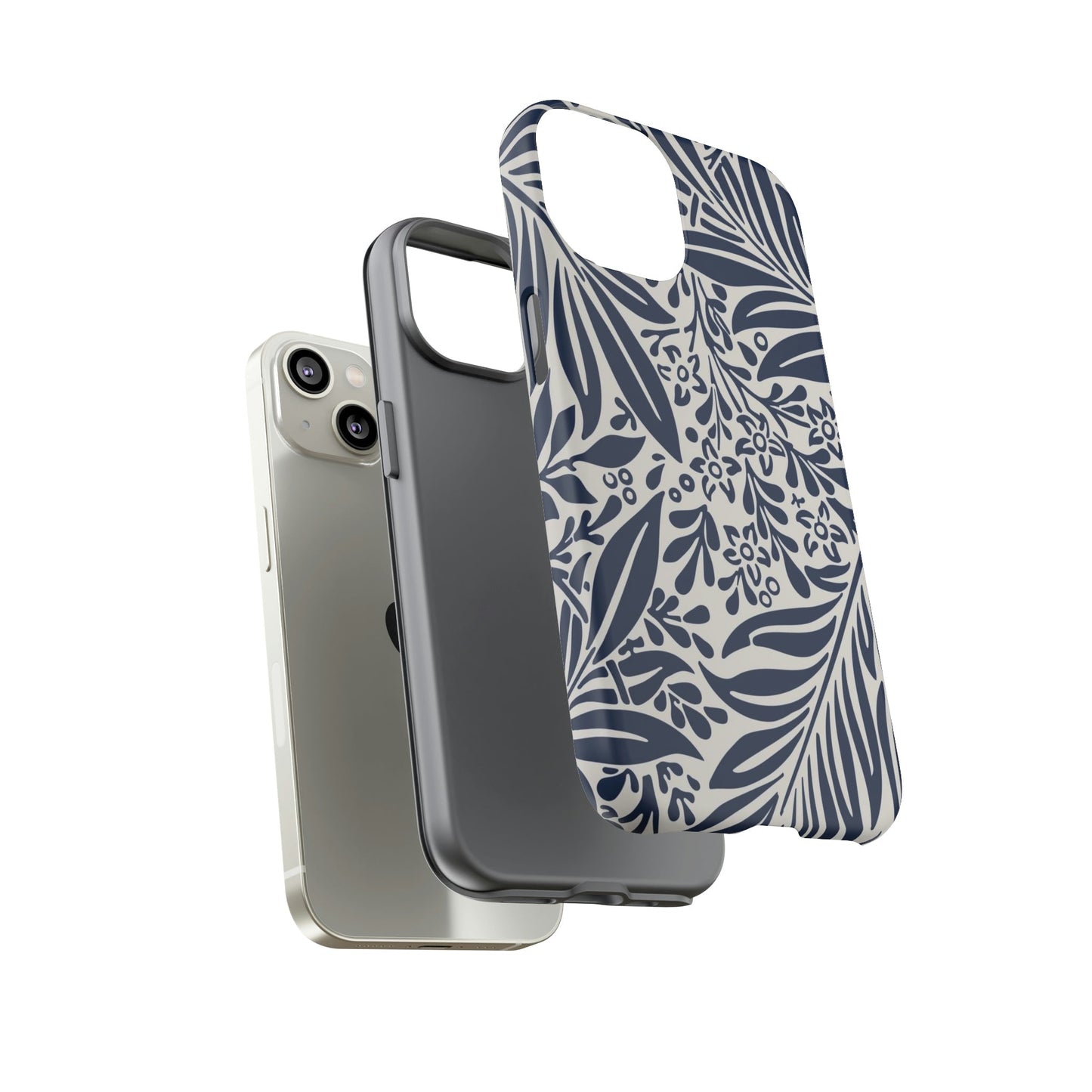 Phone Case-BLUE LEAVES | Tough-PhoneCaseBoss-Phone-Best-Phone-Cases