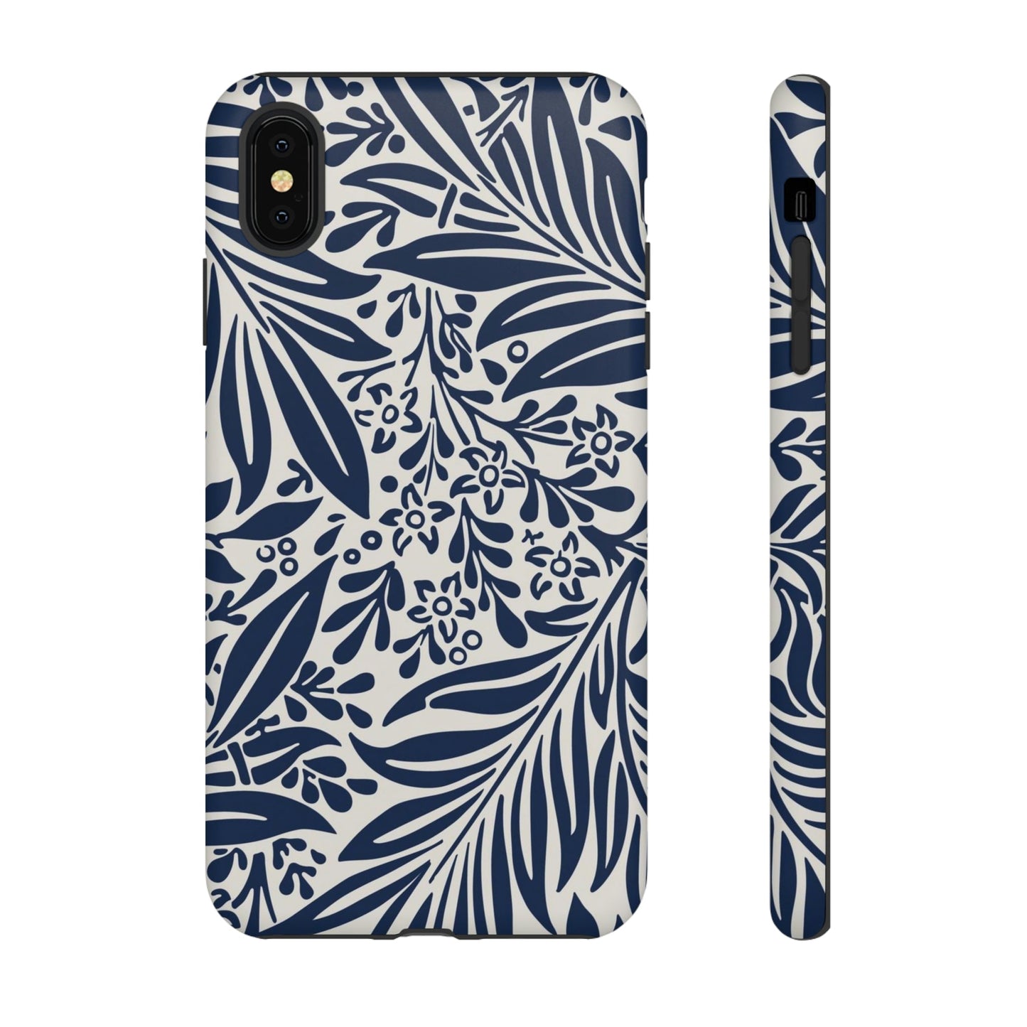 Phone Case-BLUE LEAVES | Tough-iPhone XS MAX-Matte-PhoneCaseBoss-Phone-Best-Phone-Cases