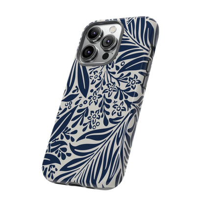 Phone Case-BLUE LEAVES | Tough-PhoneCaseBoss-Phone-Best-Phone-Cases