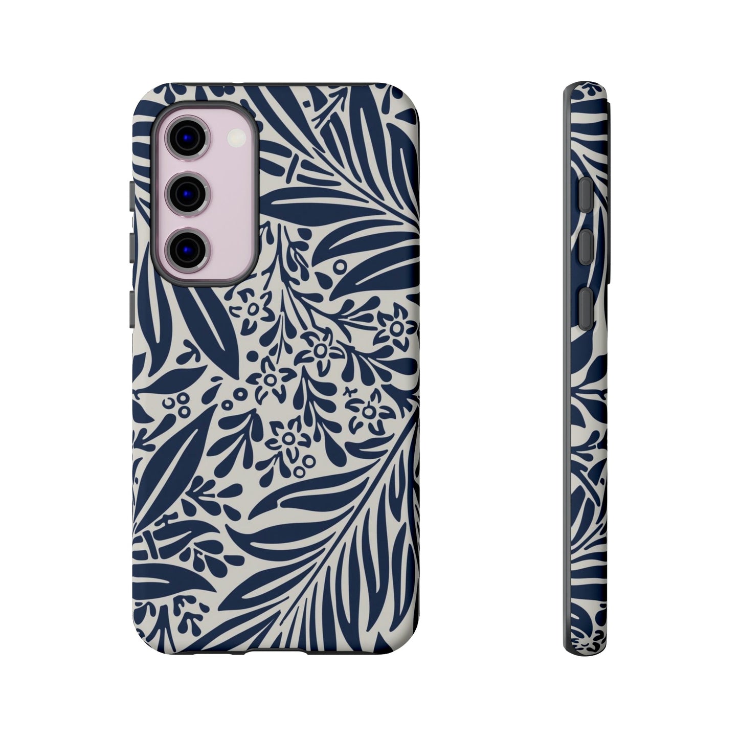 Phone Case-BLUE LEAVES | Tough-Samsung Galaxy S23 Plus-Matte-PhoneCaseBoss-Phone-Best-Phone-Cases