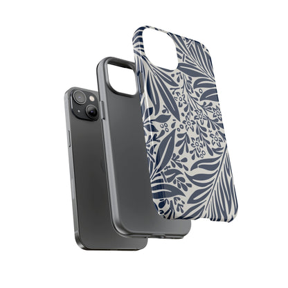 Phone Case-BLUE LEAVES | Tough-PhoneCaseBoss-Phone-Best-Phone-Cases