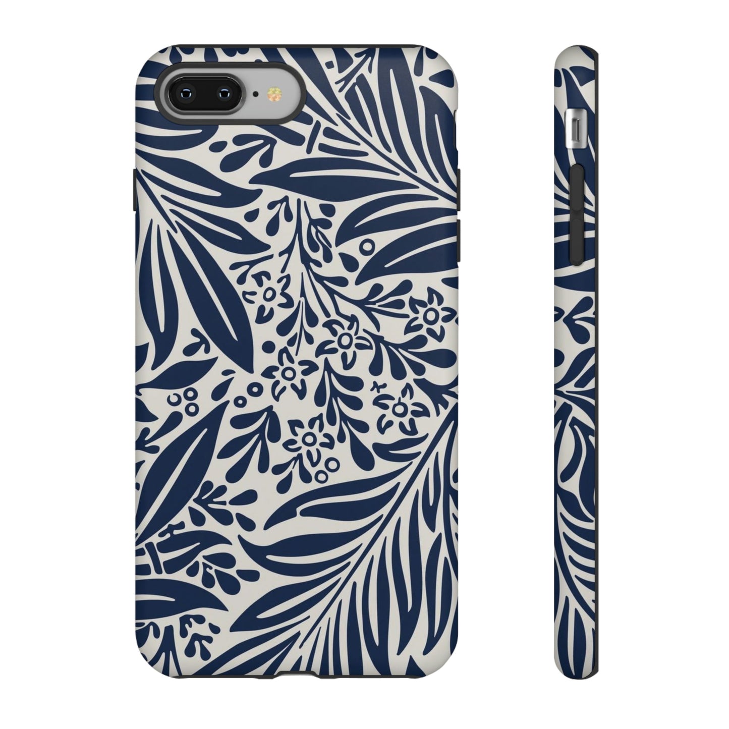 Phone Case-BLUE LEAVES | Tough-iPhone 8 Plus-Matte-PhoneCaseBoss-Phone-Best-Phone-Cases