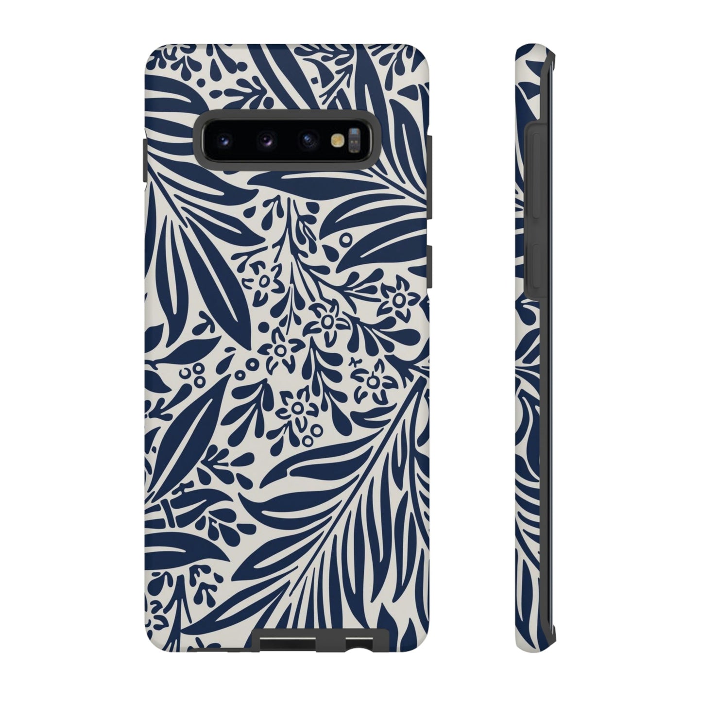 Phone Case-BLUE LEAVES | Tough-Samsung Galaxy S10 Plus-Matte-PhoneCaseBoss-Phone-Best-Phone-Cases