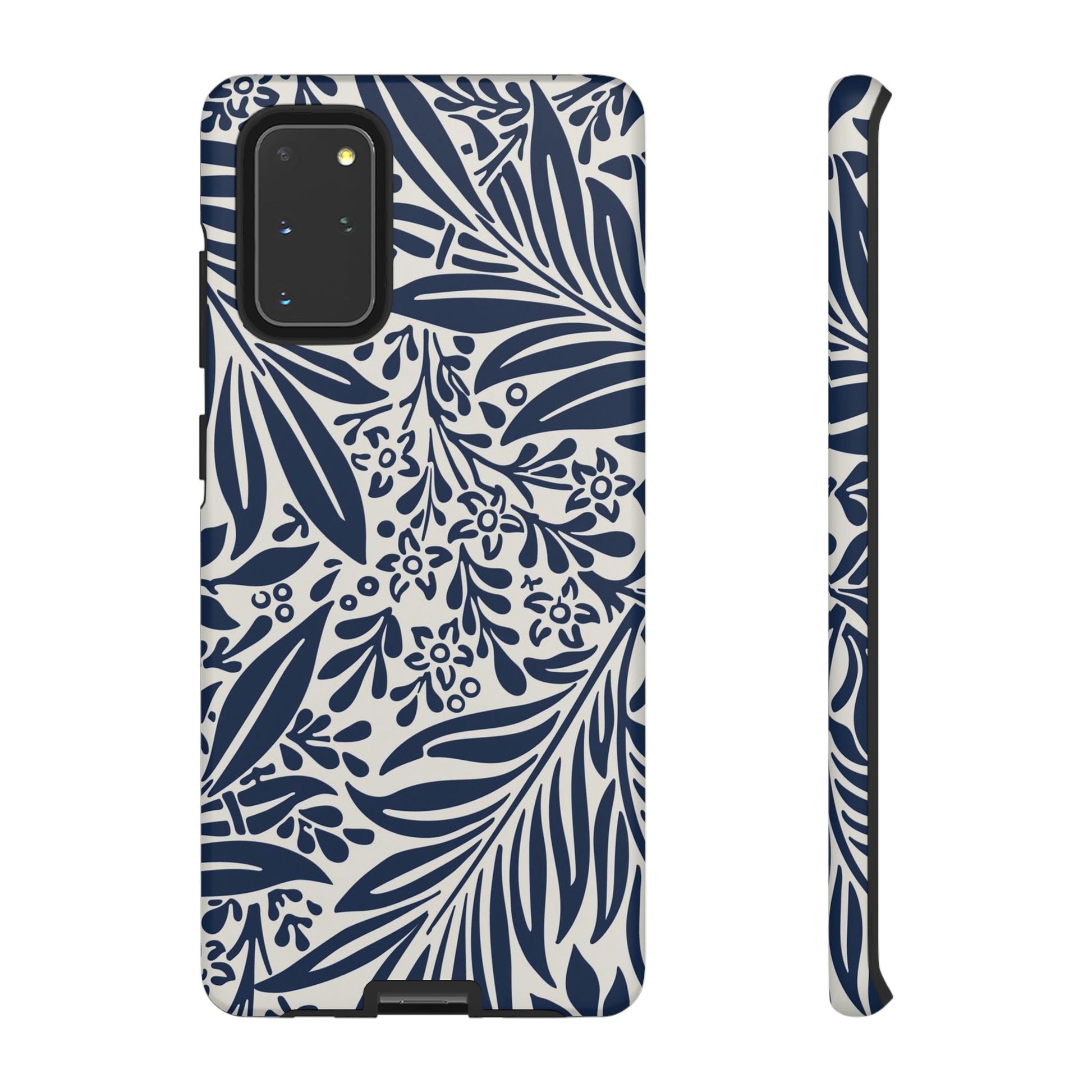 Phone Case-BLUE LEAVES | Tough-Samsung Galaxy S20+-Matte-PhoneCaseBoss-Phone-Best-Phone-Cases