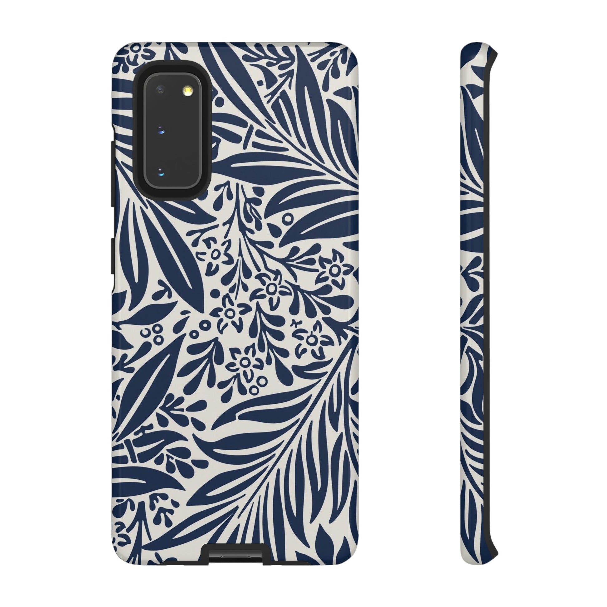 Phone Case-BLUE LEAVES | Tough-Samsung Galaxy S20-Glossy-PhoneCaseBoss-Phone-Best-Phone-Cases